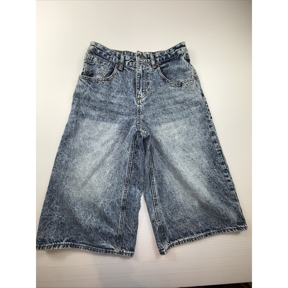 Vintage S.O.N.G. Denim Shorts women  1/25 Wide Leg Skater Grunge Denim 90s‎